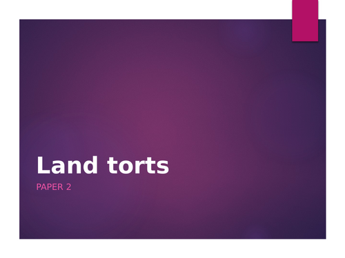 OCR A Level Law Land Torts Power Point and Worksheet | Teaching Resources