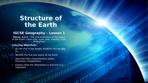 IGCSE Geography - Structure of the Earth - Topic 4 Tectonic Hazards ...