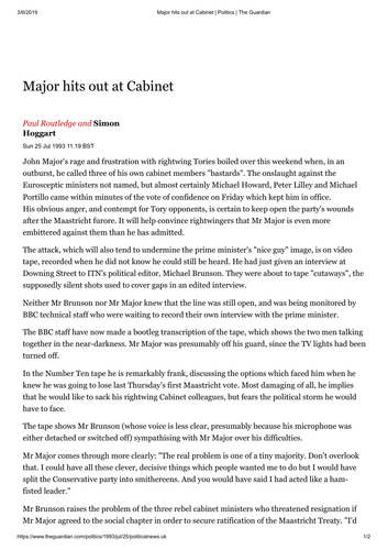 Lesson 7 - John Major’s Foreign Policy | Teaching Resources