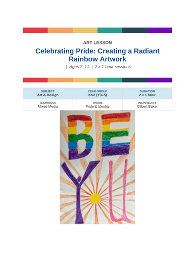 KS2 Pride Art Lesson | LGBT inclusion | Printable art pack | Teaching ...