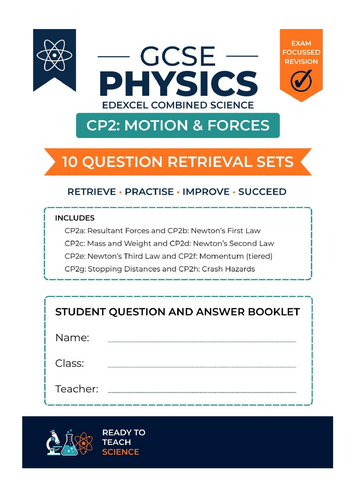 GCSE Physics Edexcel Combined Science | CP2 Motion & Forces Revision ...