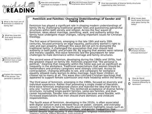 OCR A-Level Gender and Society: Feminism and families