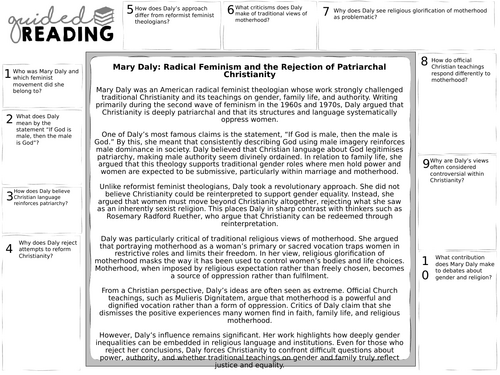 OCR A-Level Gender and Society: Mary Daley