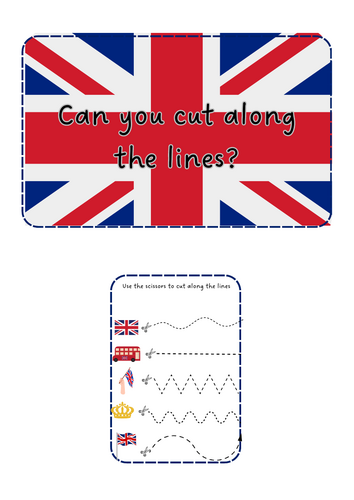 VE Day - scissor skills