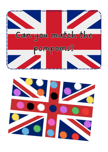 VE Day - pompom match