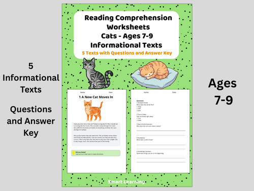 Reading Comprehension Cats Year 3 – Nonfiction Texts | Worksheets with Questions and Answers