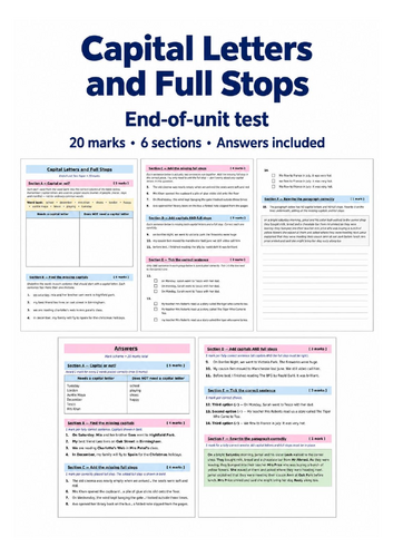 Capital letters & Full stops - ULTIMATE BUNDLE - KS1 and KS2 | Teaching ...