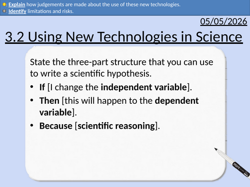OCR AAQ in Applied Science: 3.2 Using New Technologies in Science