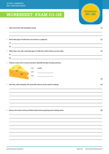 GCSE Food Preparation and Nutrition - practise exam questions ...