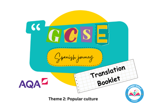 AQA GCSE Spanish Translation Practice (with answers) – Theme 2: Popular ...