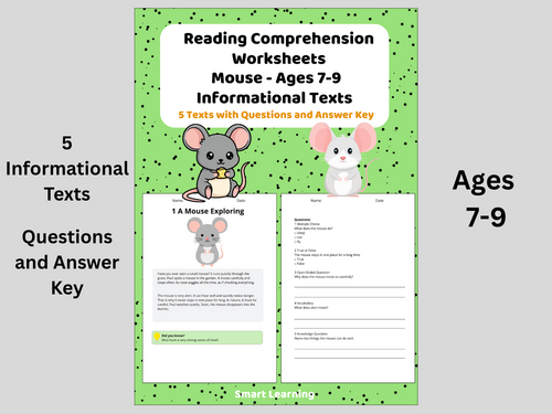 Reading Comprehension Mouse Year 3 – Nonfiction Texts | Worksheets with Questions and Answers