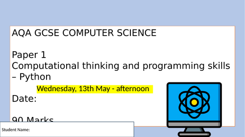 AQA GCSE Computer Science: Paper 1 
