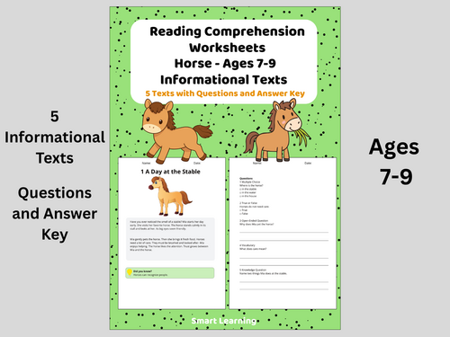 Reading Comprehension Horse Year 3 – Nonfiction Texts | Worksheets with Questions and Answers