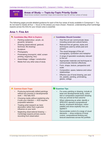 CIE AS & A level Art & Design 9479 Component 1 Portfolio I Walkthrough ...