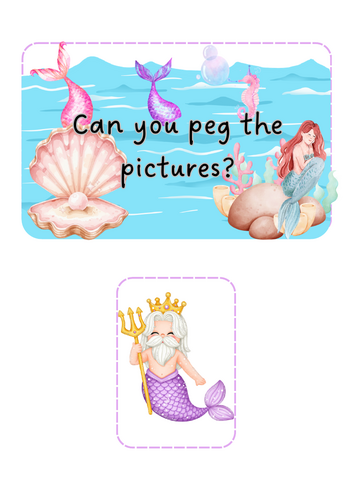 Mermaids - Peg the pictures