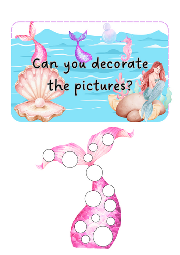 Mermaids - loose parts pictures