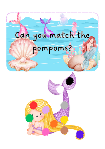 Mermaids - pompom match