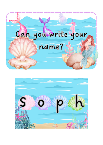Mermaids - name writing