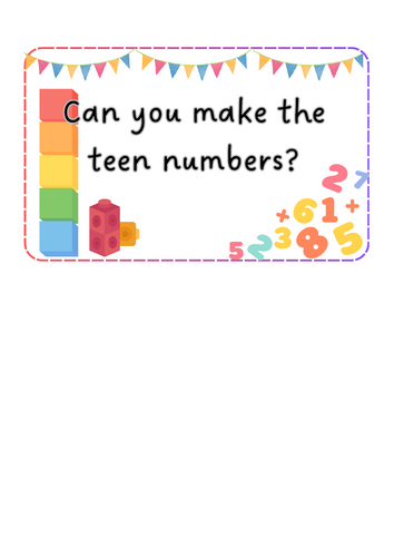 Maths - Playdough teen numbers