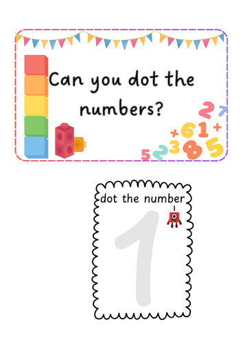 Maths - dot the numbers