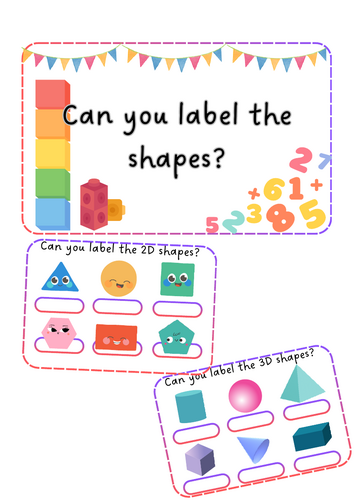 Maths - label the shapes