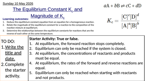 R2.3 The Equilibrium Constant Kc and Magnitude of Kc (IBDP Chemistry)