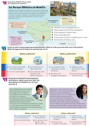 6.2 Medellin ahora y antes. Module 6 Mi barrio y yo. New GCSE EDEXCEL ...