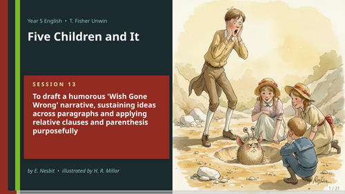 Five Children and It | Year 5 English Unit | 15 Complete Lessons ...