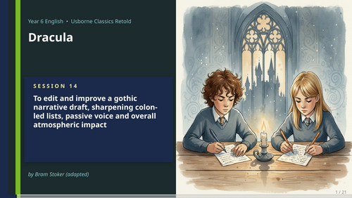 Dracula | Year 6 English Unit | 15 Complete Lessons + Resources + Mark ...