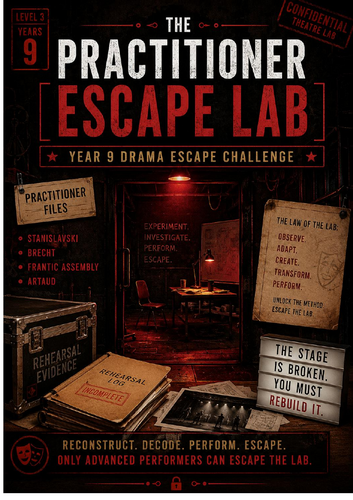 The Practitioner Escape Lab | Year 9 Drama Escape Room | KS3 Practitioners & GCSE Prep