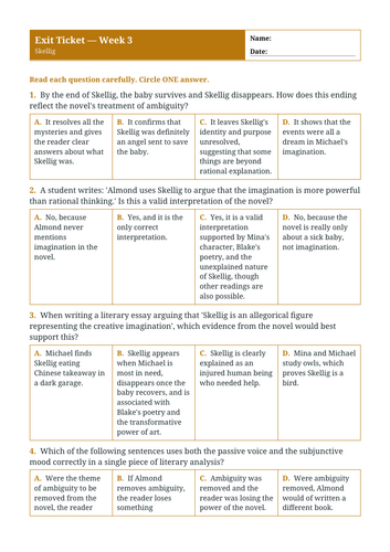Skellig | Year 6 English Unit | 15 Complete Lessons + Resources + Mark ...