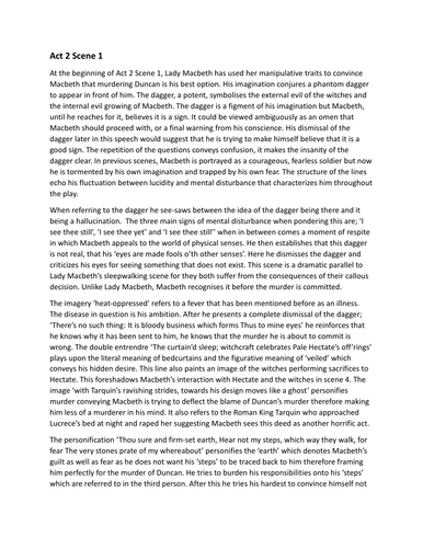 MACBETH REVISION NOTES: GCSE/ iGCSE ENGLISH LITERATURE | Teaching Resources