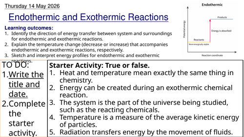 R1.1 Exothermic and Endothermic Reactions (IBDP Chemistry)