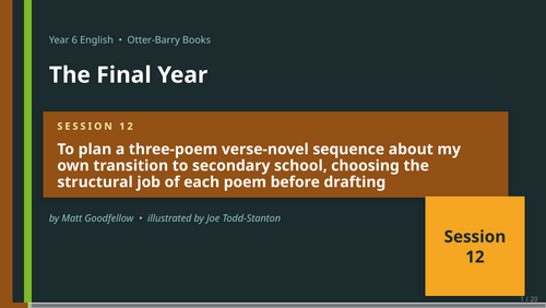 The Final Year | Year 6 English Unit | 15 Complete Lessons + Resources ...