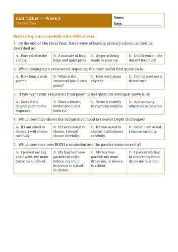 The Final Year | Year 6 English Unit | 15 Complete Lessons + Resources ...