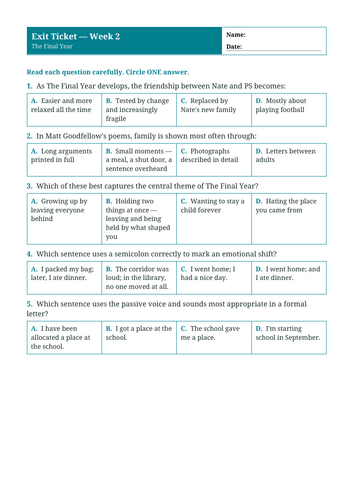 The Final Year | Year 6 English Unit | 15 Complete Lessons + Resources ...
