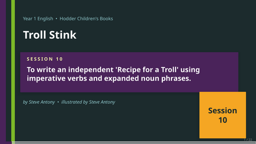 Troll Stink | Year 1 English Unit | 15 Complete Lessons + Resources ...