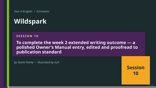 Wildspark | Year 6 English Unit | 15 Complete Lessons + Resources ...