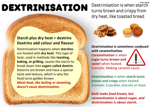 FREE Food Science Revision Cards – Gelatinisation & Dextrinisation ...