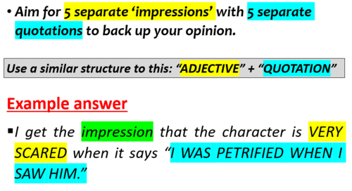 Q2 EDUQAS PAPER 1 READING – THE IMPRESSIONS QUESTION (GCSE English ...