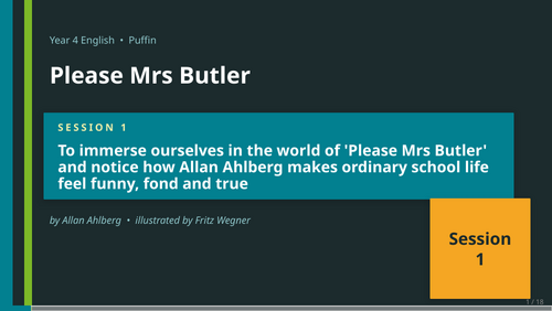 Please Mrs Butler | Year 4 English Unit | 15 Complete Lessons ...