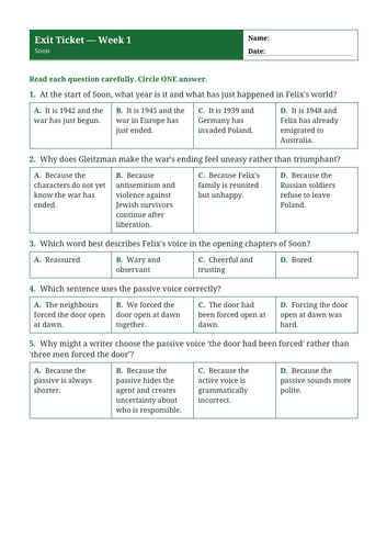 Soon | Year 6 English Unit | 15 Complete Lessons + Resources + Mark ...