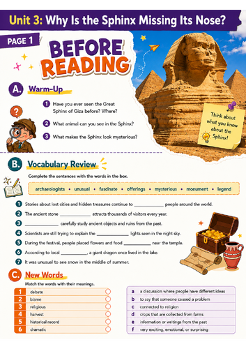 Why Is the Sphinx Missing Its Nose? |ESL ELL | Teaching Resources