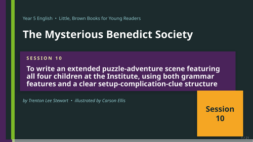 The Mysterious Benedict Society | Year 5 English Unit | 15 Complete ...