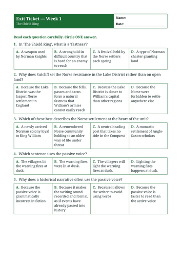 The Shield Ring | Year 6 English Unit | 15 Complete Lessons + Resources ...