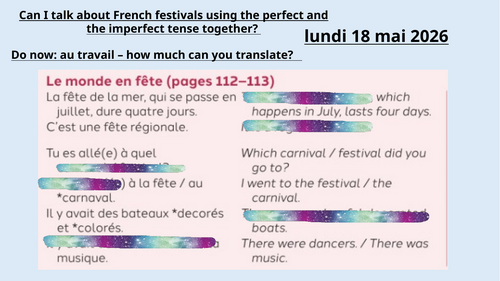 Le monde en fête - Edexcel French GCSE - Module 5, unit 3