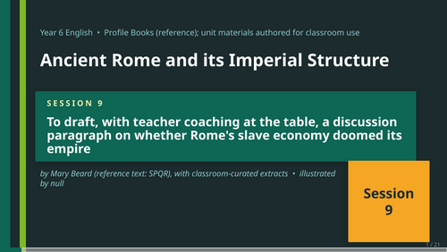 The Eternal Empire: Writing About Ancient Rome | Year 5 English Unit ...