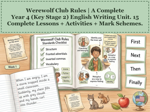 Werewolf Club Rules | Year 4 English Unit | 15 Complete Lessons ...
