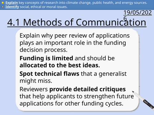 OCR AAQ in Applied Science: 4.1 Methods of communication