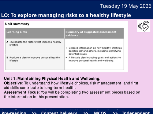 Maintaining Physical Health | Personal Growth & Wellbeing: Risks to a ...
